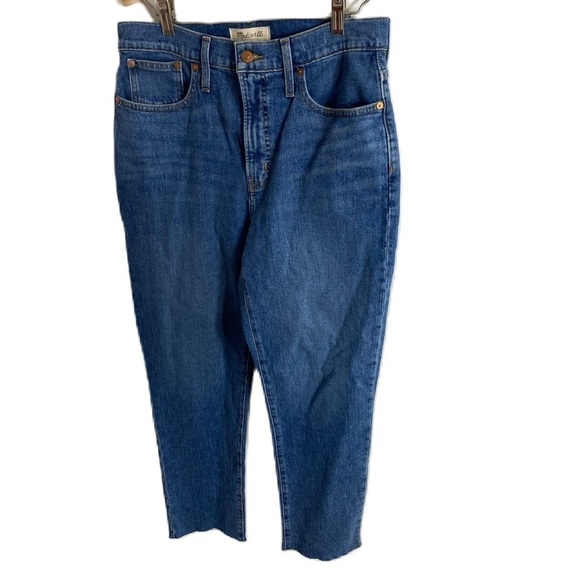 Madewell Perfect Vintage Jeans Sz 29 NWT Raw Hem Women’s Denim Blue - Picture 1 of 13